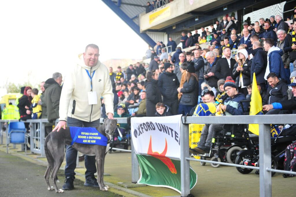 Retired Greyhound’s presence delights Oxford United fans