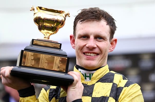 Jockey Paul Townend with golden cup. Source: Sport Photo Gallery 