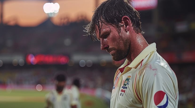 Cricketer, visibly disappointed and frustrated. Source: Midjourney 